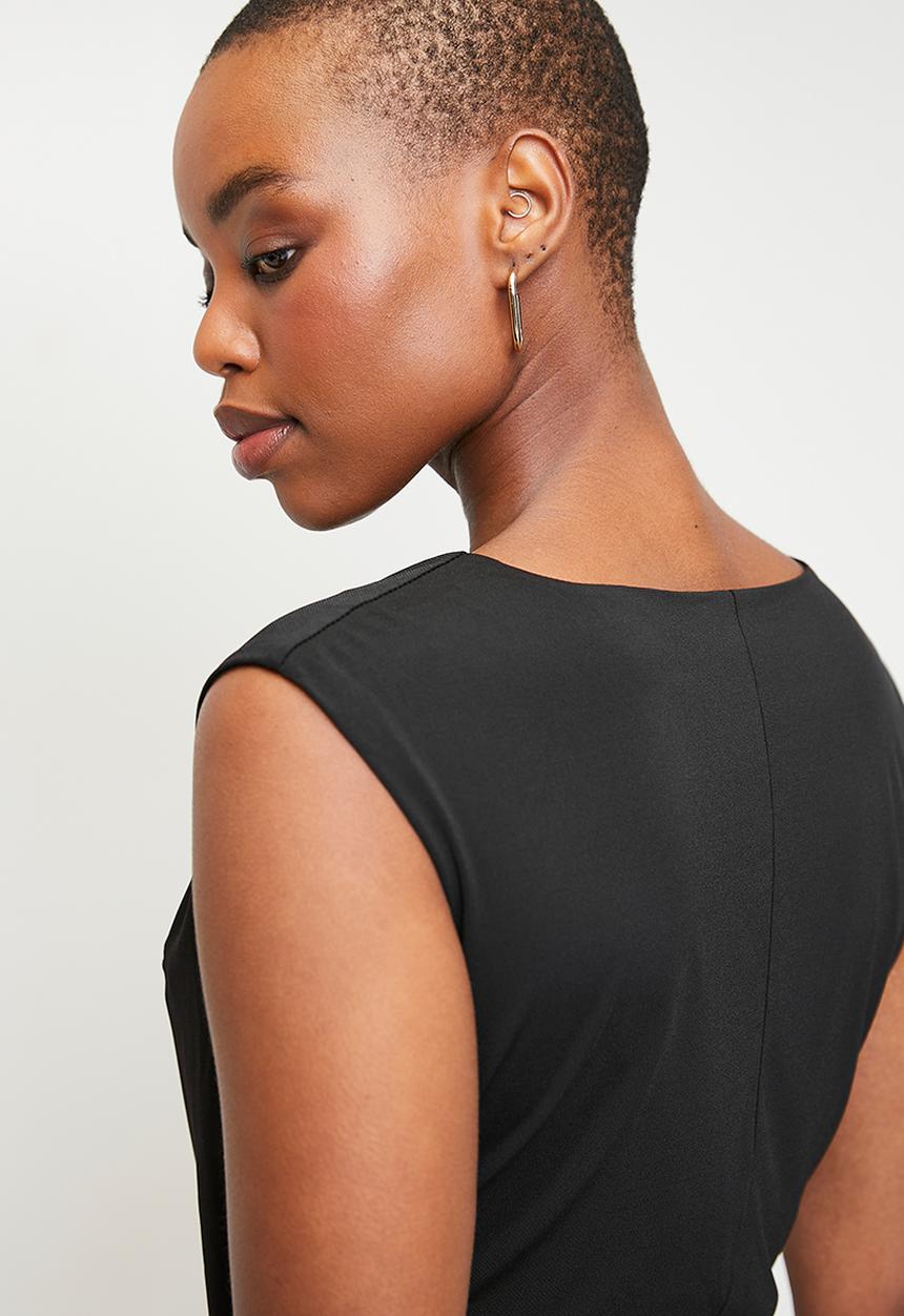 POLO - Wmn Zyanda Sleeveless Cowl Neck Dress - Black