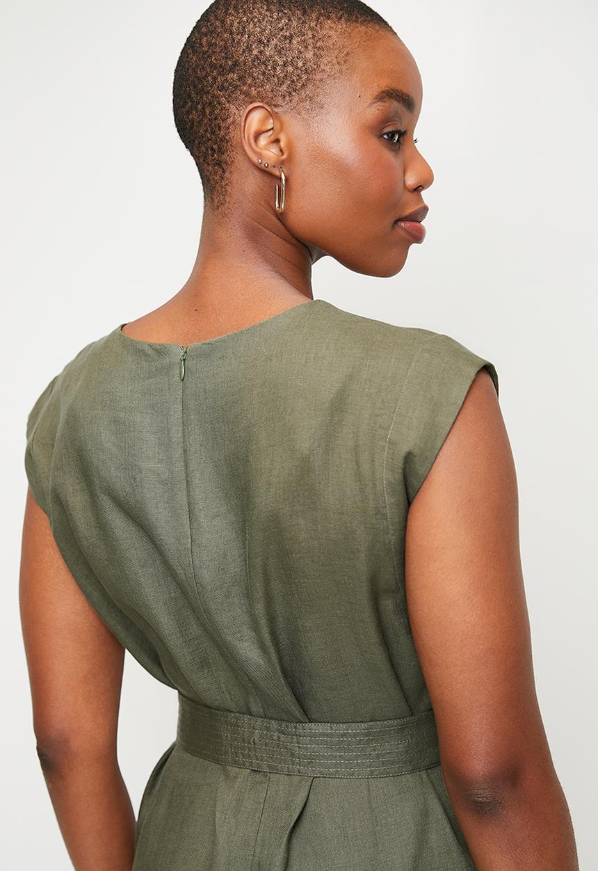 POLO - Wmn Gwen Sleeveless Dress - Olive