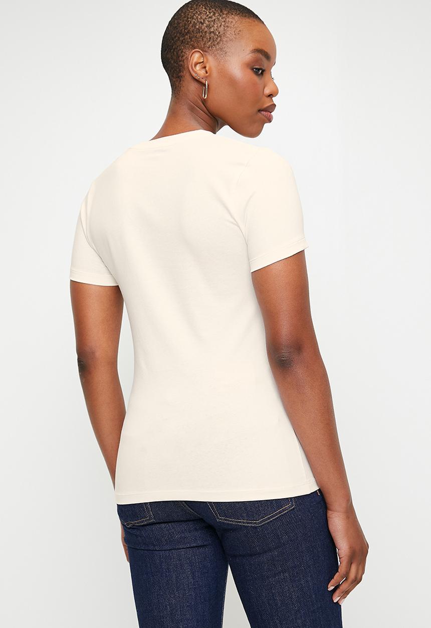 POLO - Wmn Anna Printed Short Sleeve T-Shirt - Off White