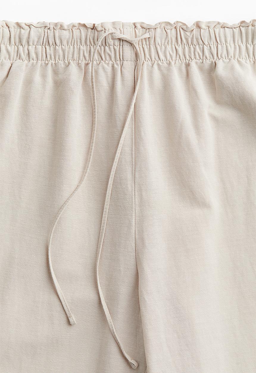 H&M - Linen-blend trousers - beige