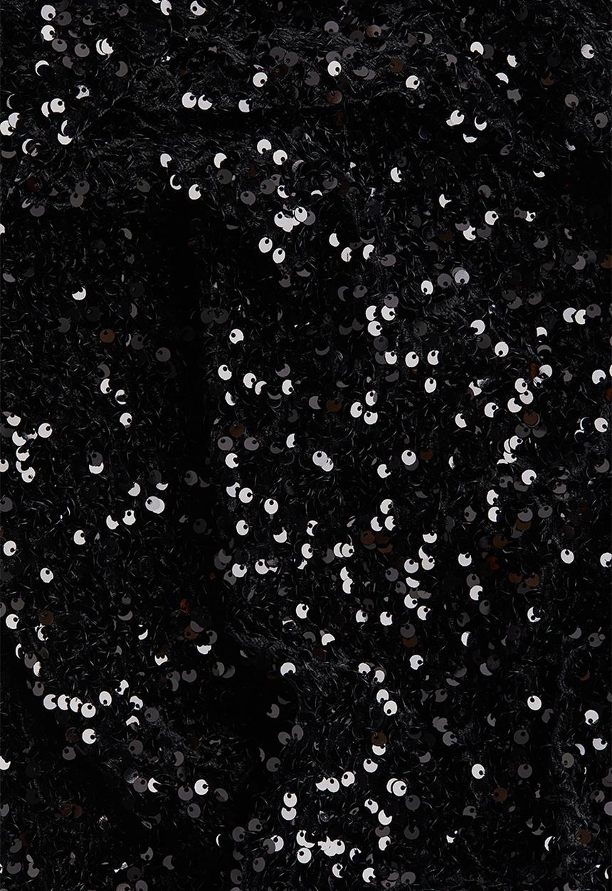 H&M - Sequined tie-back dress - black
