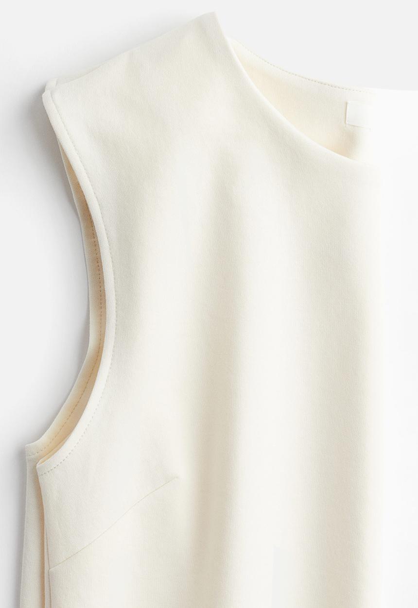 H&M - Sleeveless jersey dress - cream