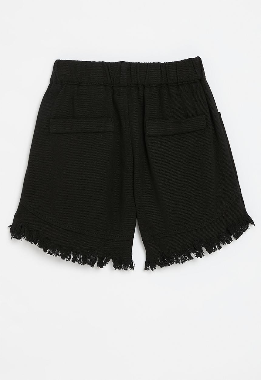 Pop Candy - Frayed shorts-black