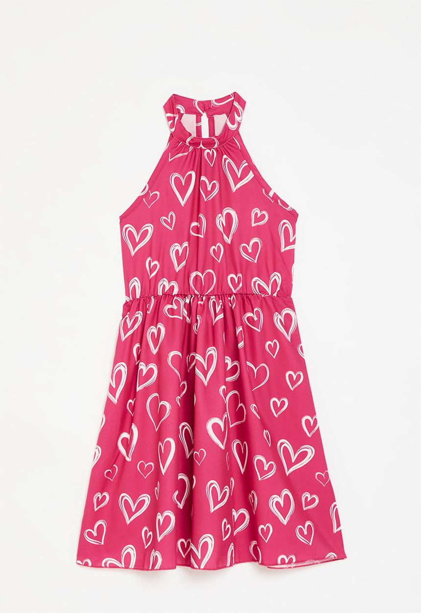 Pop Candy - Heart print dress - pink