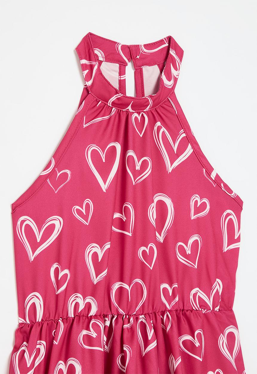 Pop Candy - Heart print dress - pink