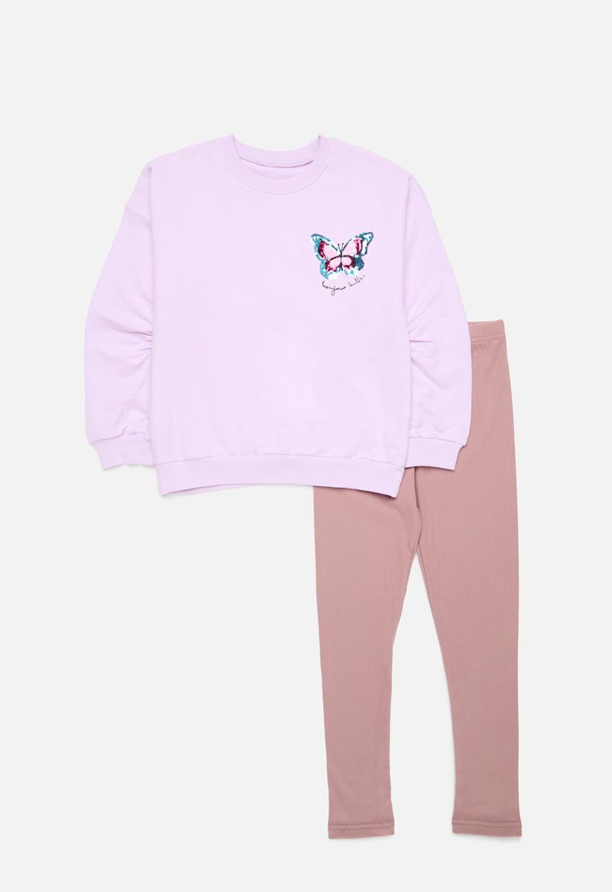 Pop Candy - sweat top & legging set - purple