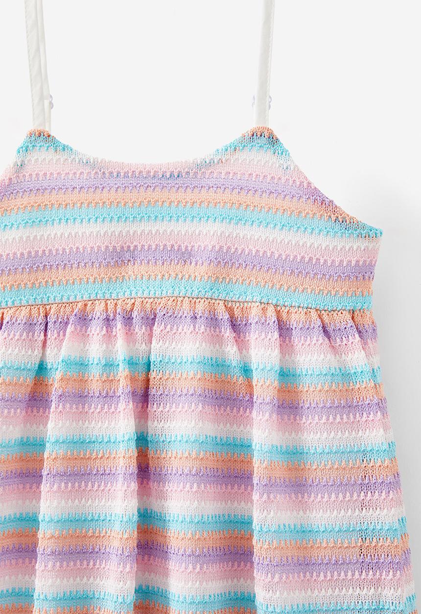Cotton On - Eloise sleeveless dress - rainbow stripe