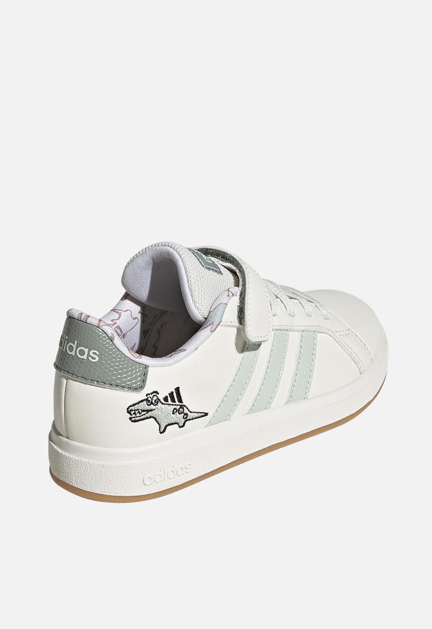 adidas Performance - Dino Grand Court El C - Owhite/Lingrn/Silgrn