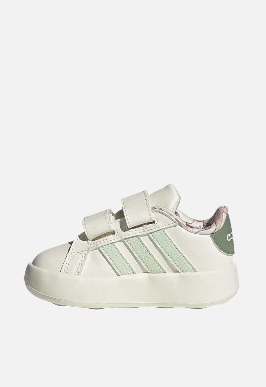 adidas Performance - Grand Court Dino Cf I - Owhite/Lingrn/Silgrn