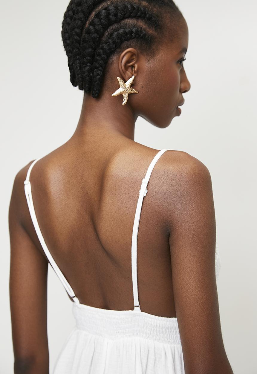 Superbalist - Applique fit & flare midi dress - ecru