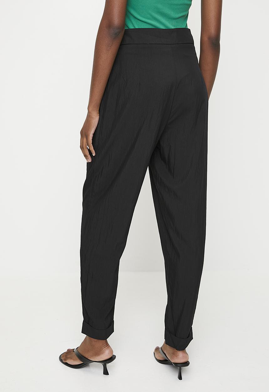 Superbalist - Pleat detail barrel leg - black