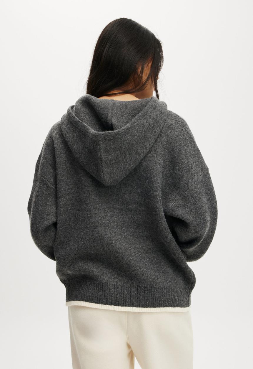 Cotton On - Knitted Premium Hoodie - Black