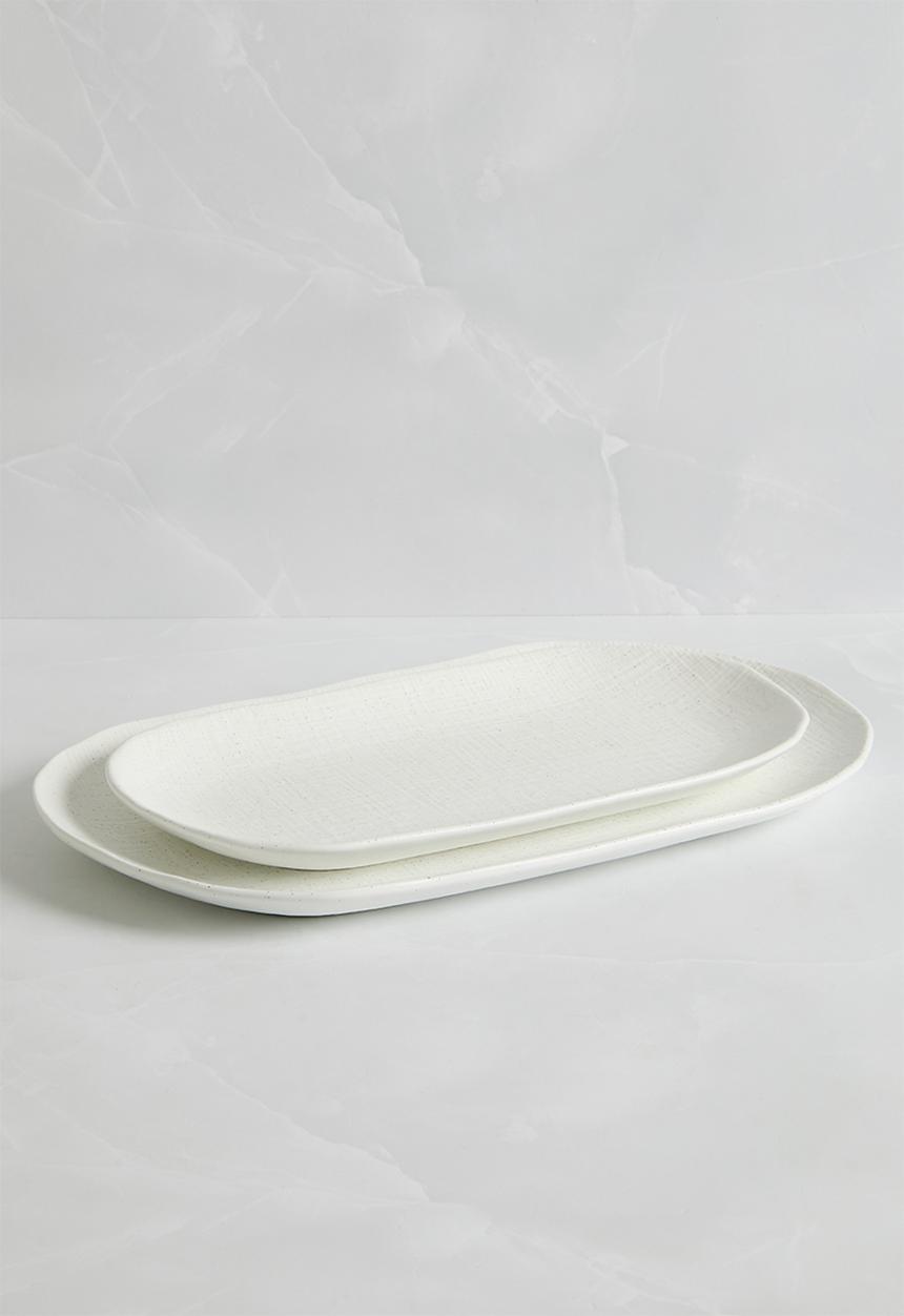 Maxwell & Williams - Onni Oblong Platter - Speckle White