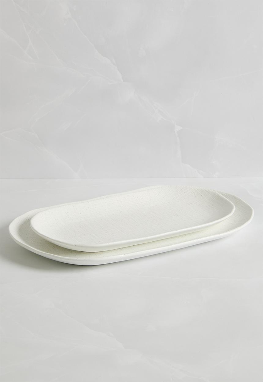 Maxwell & Williams - Onni Oblong Platter - Speckle White