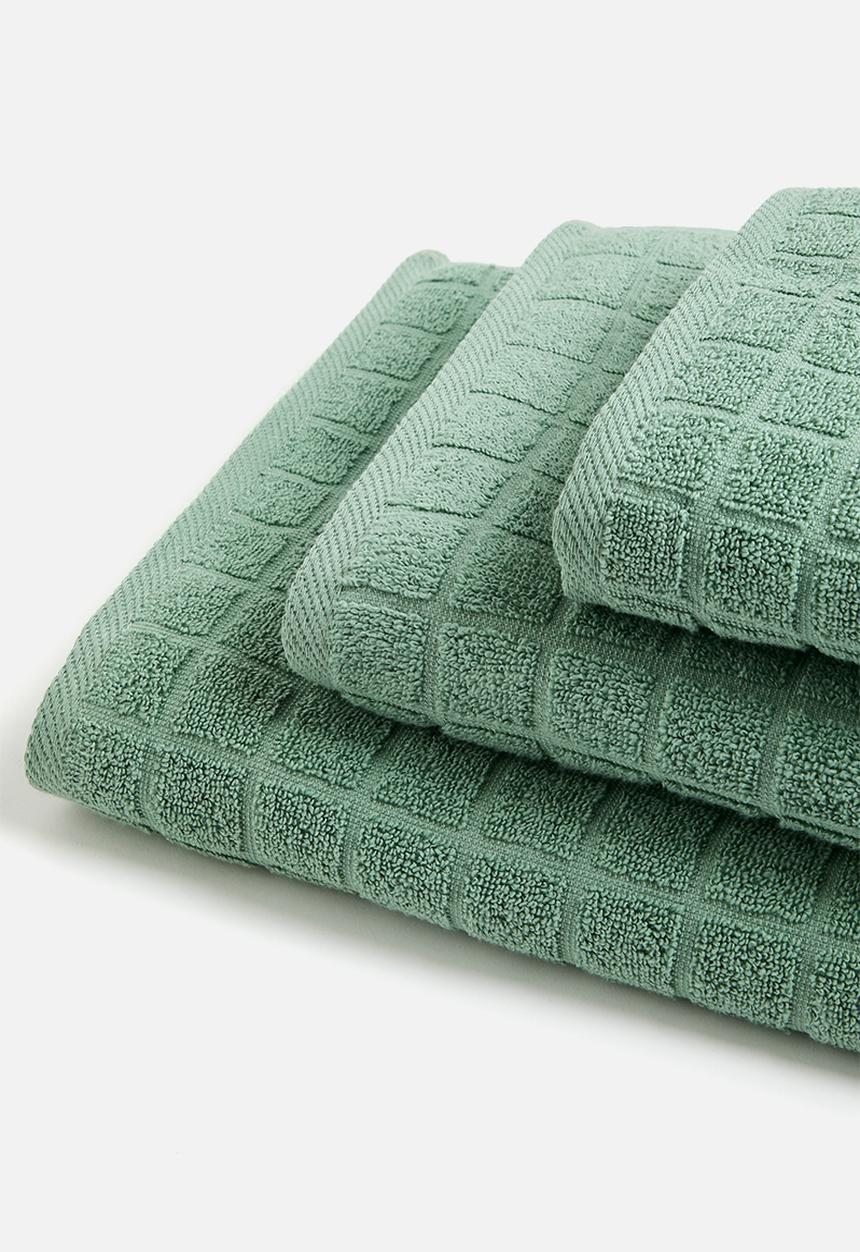 Colibri - Grid Check Zero Twist Towel - Sage