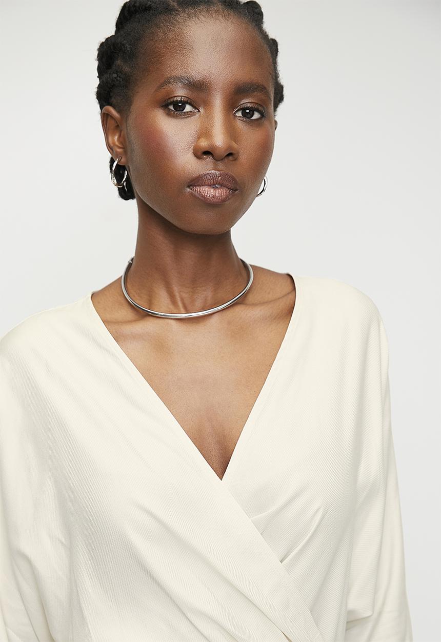 Superbalist - Dolman Sleeve Mini wrap dress - Neutral