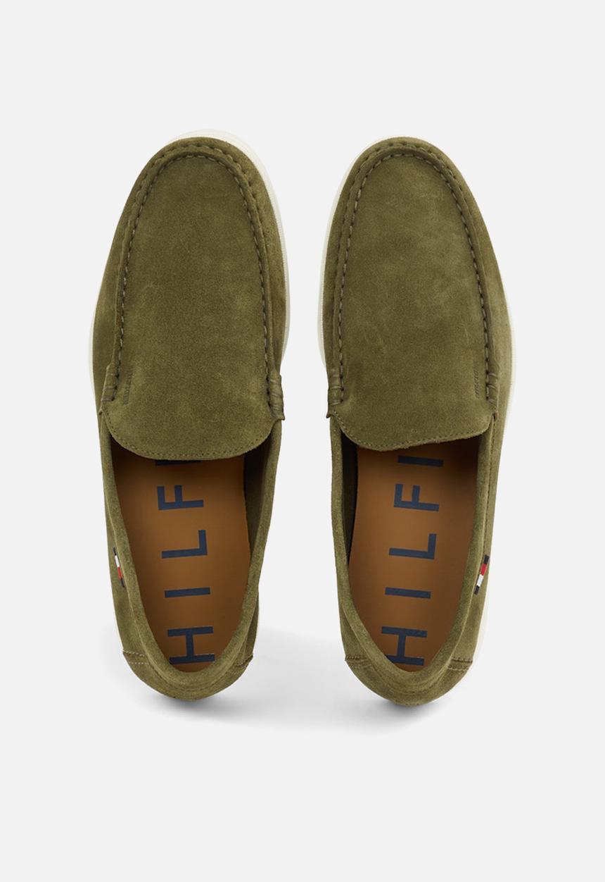 Tommy Hilfiger - Hilfiger casual suede loafer - utility olive