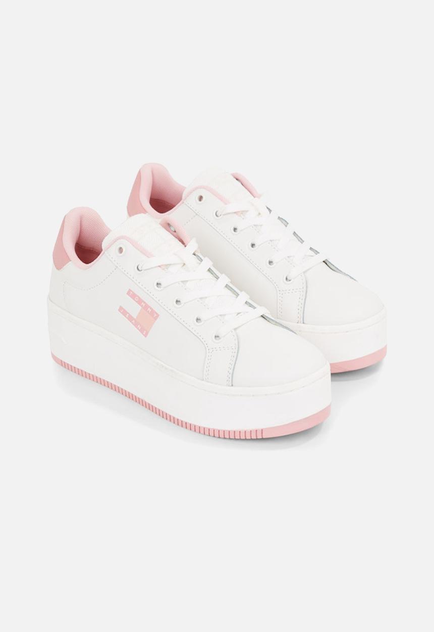Tommy Hilfiger - Flatform leather sneaker - chalky pink