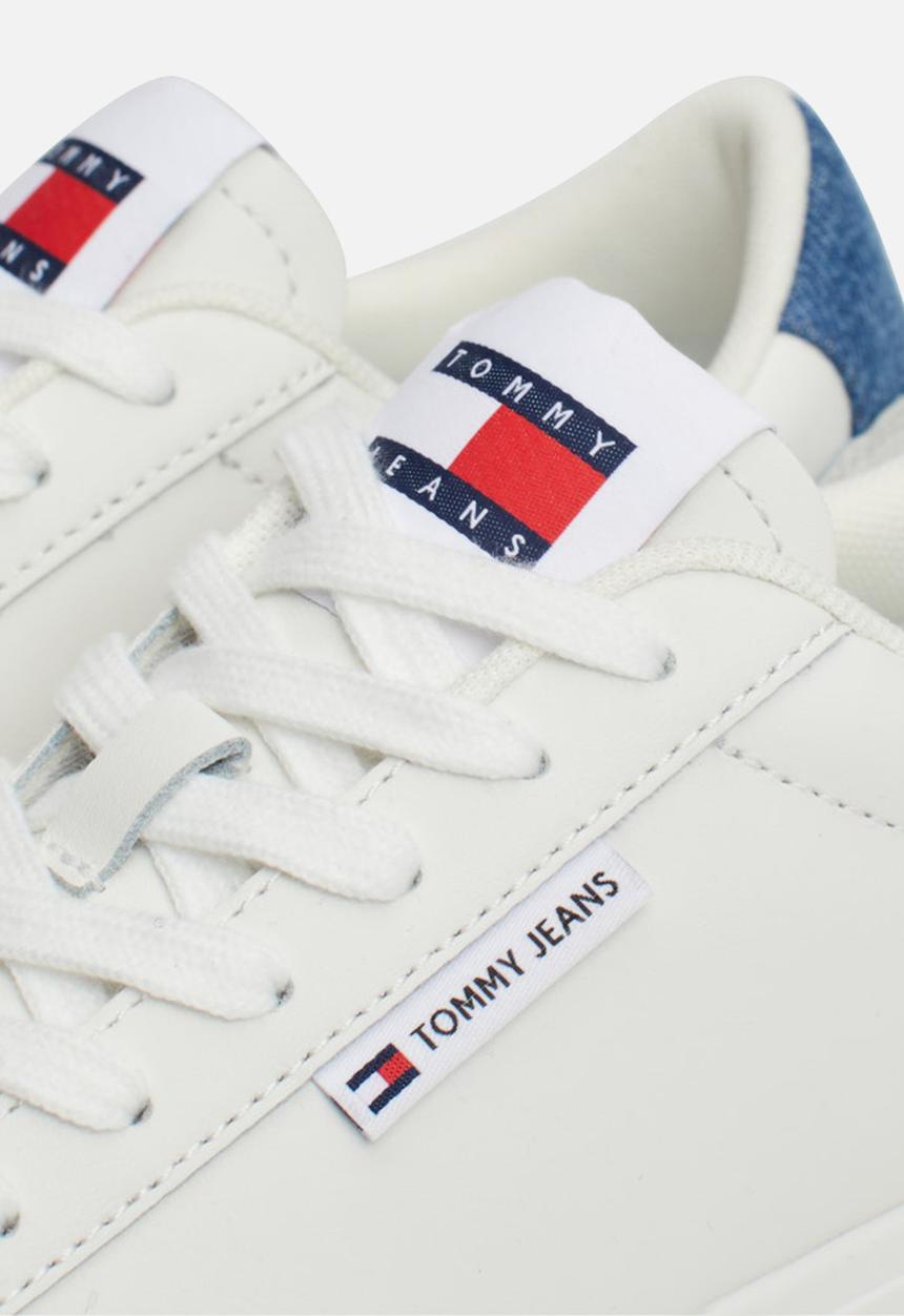 Tommy Hilfiger - Cupsole leather sneaker - ecru