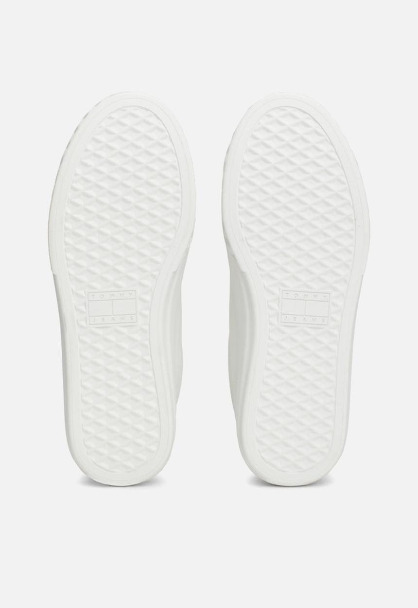 Tommy Hilfiger - Cupsole leather sneaker - ecru