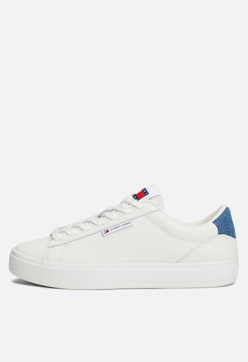 Tommy Hilfiger - Cupsole leather sneaker - ecru