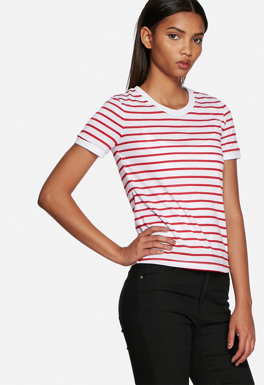Glamorous - Red stripe tee