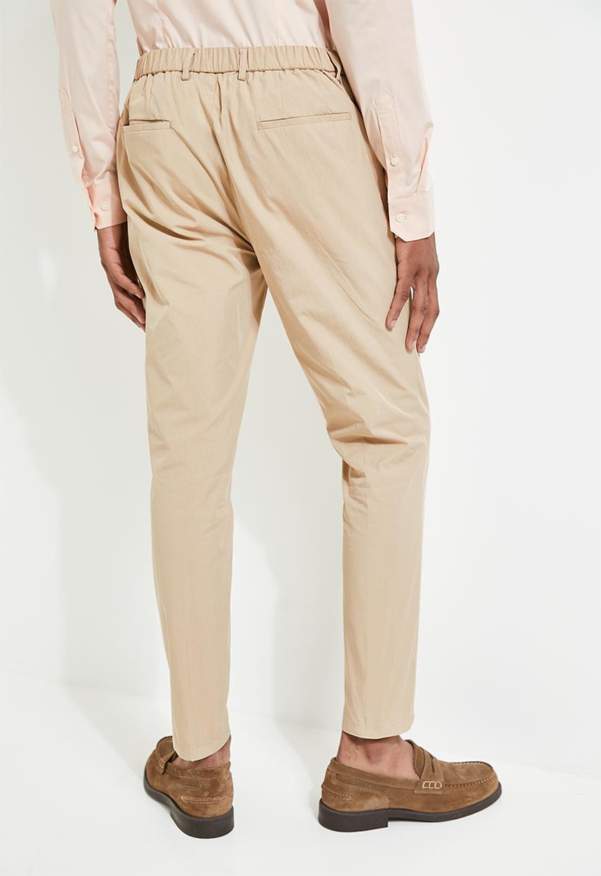 POLO - Lungi Elasticated Cropped Trouser - Stone