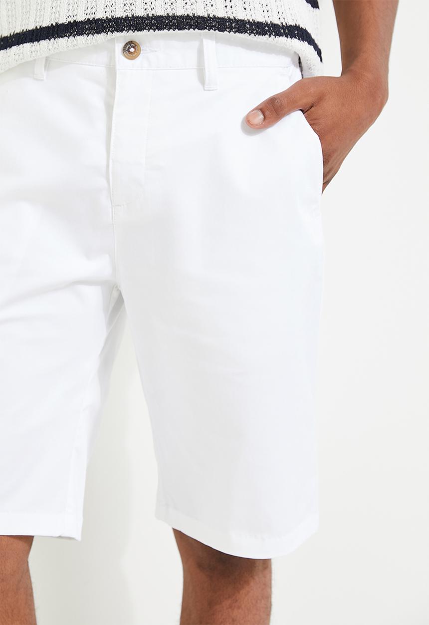 POLO - Ezra Essential Chino Short - White