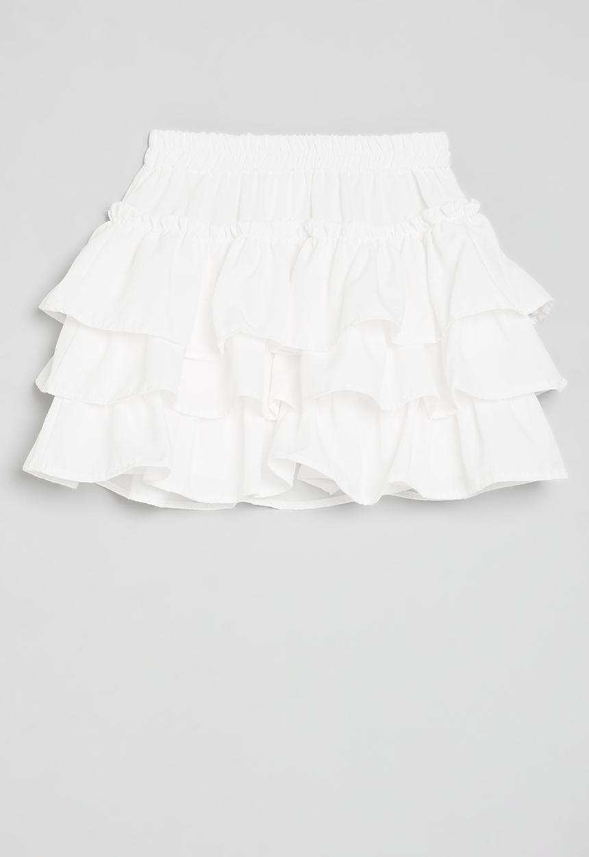 Pop Candy - Tiered skirt-white