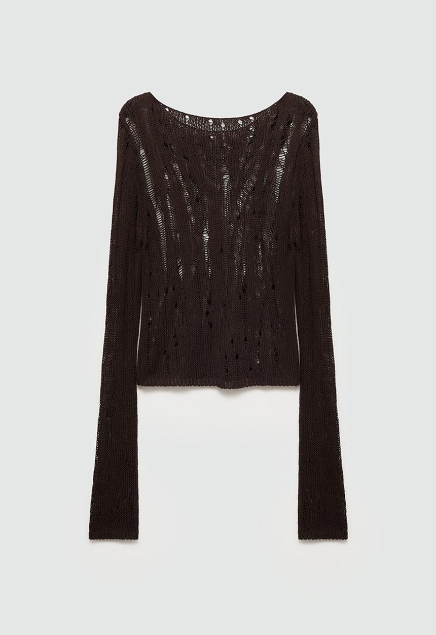 MANGO - Sweater racing - brown