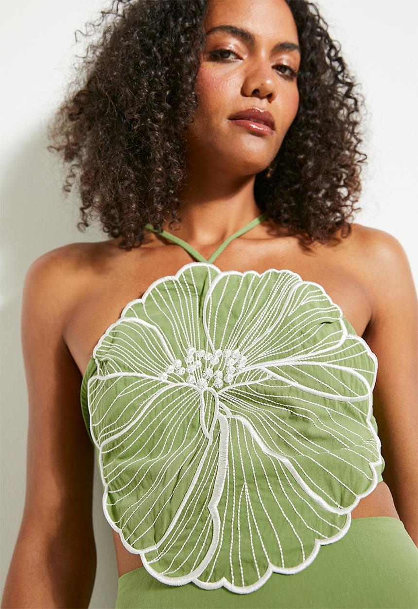 Superbalist - Strappy fit & flare maxi dress - green