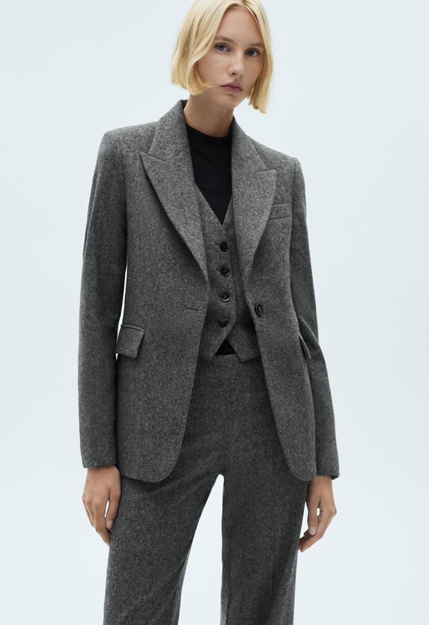 MANGO - Trousers Pepper - Black