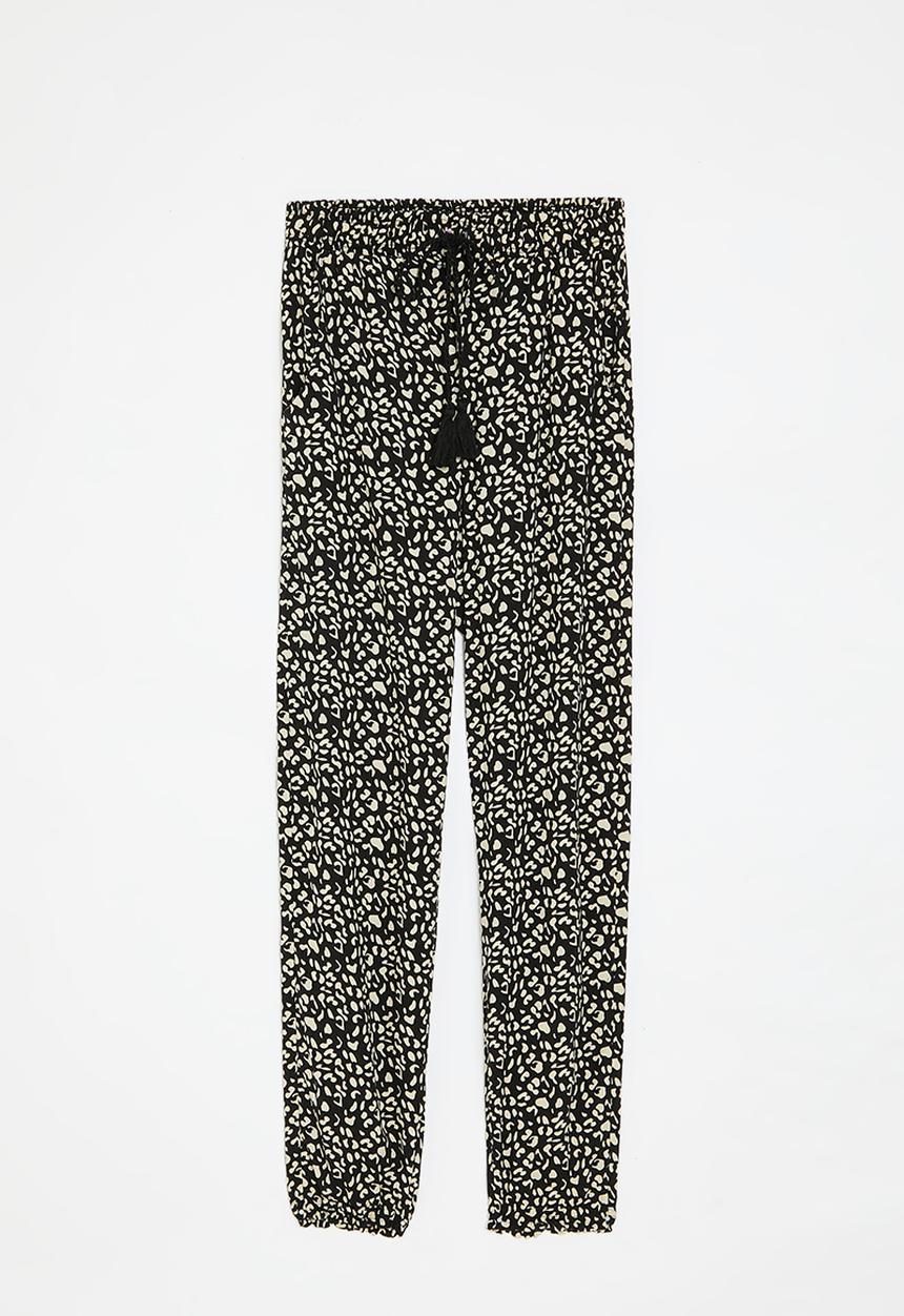 HAILYS - Roxy t pants - black leo