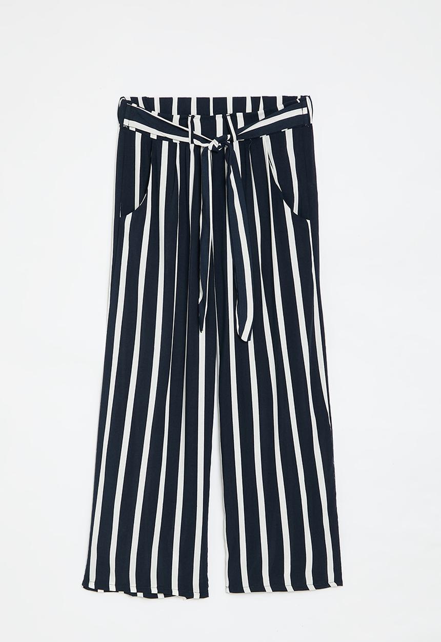 HAILYS - Cira pants - navy stripe