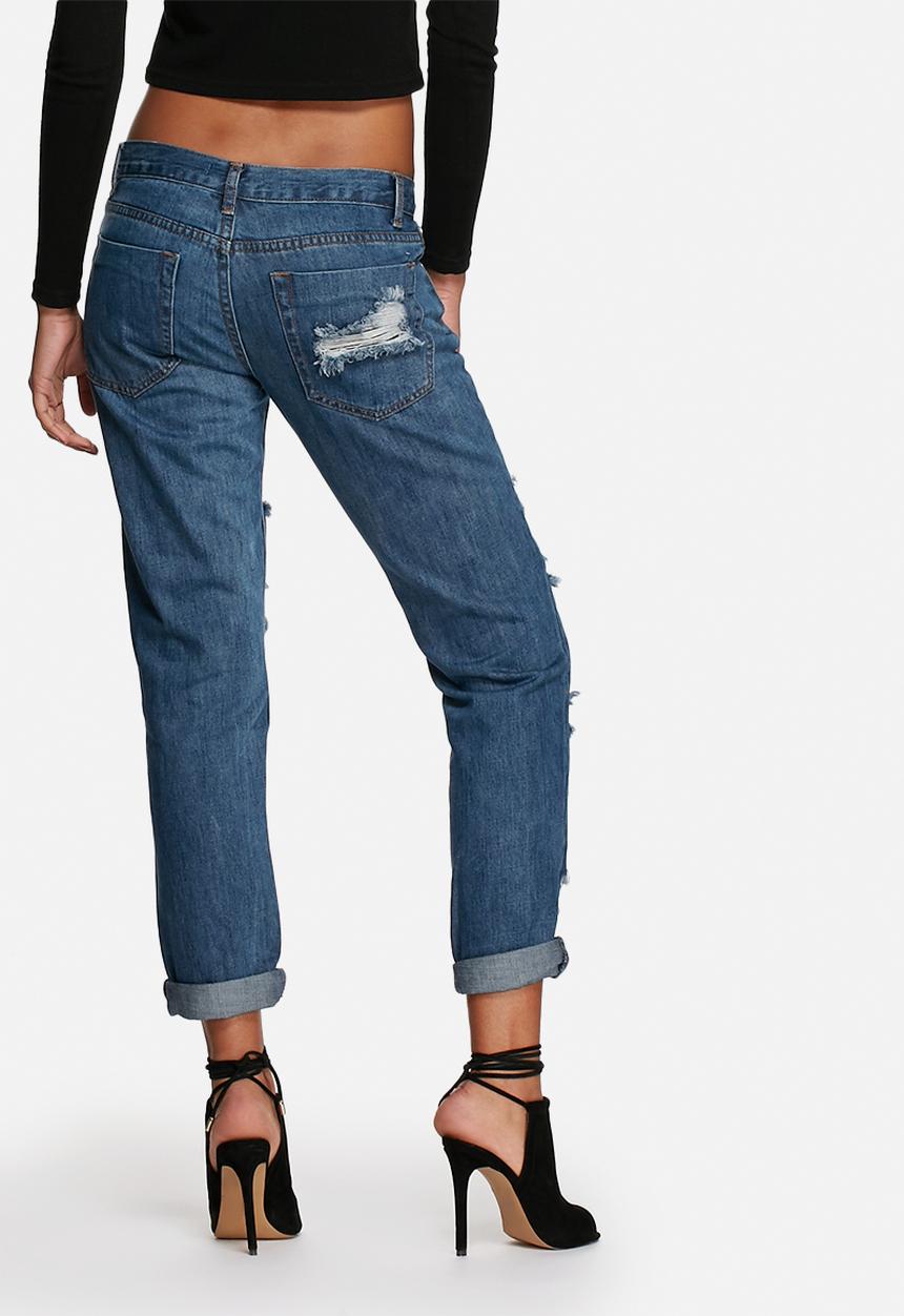 Glamorous - Distressed mom jeans
