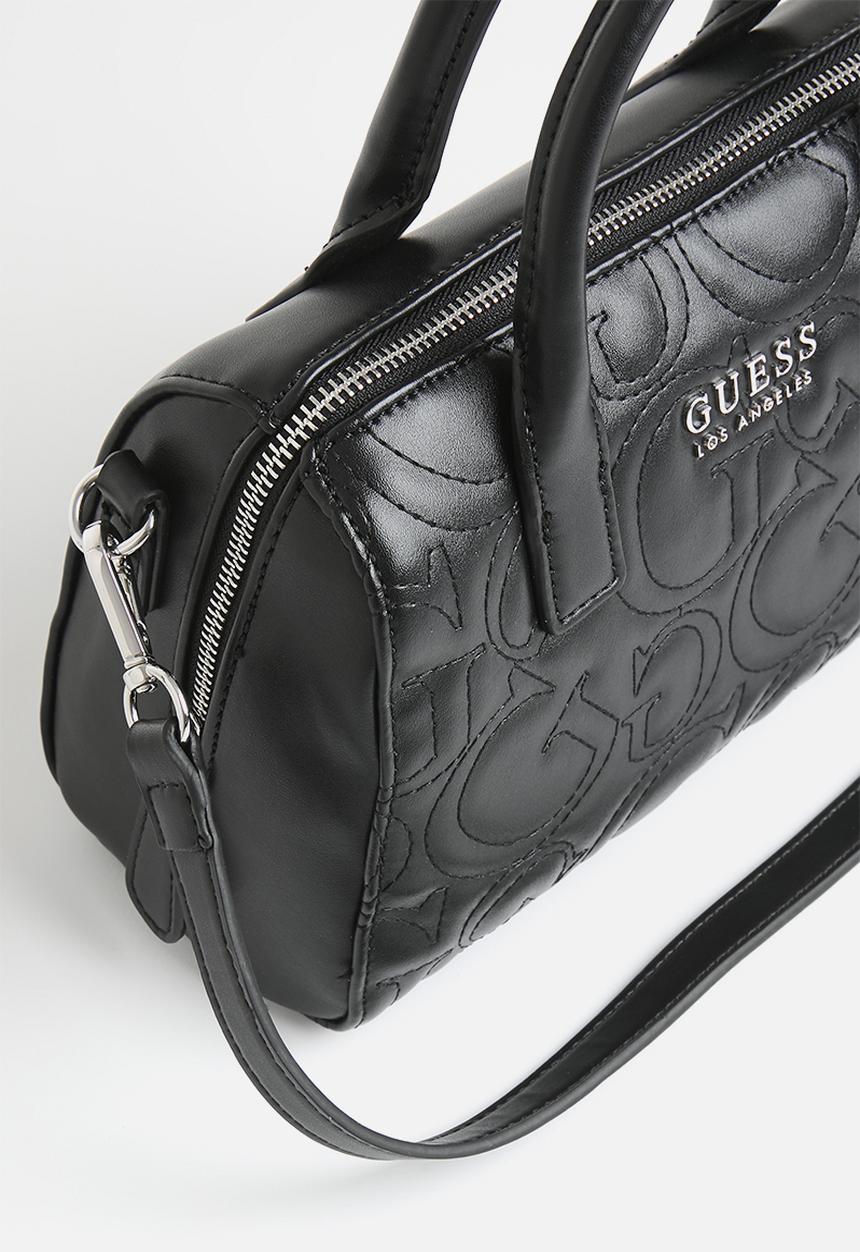 GUESS - Berkton barrel satchel - black