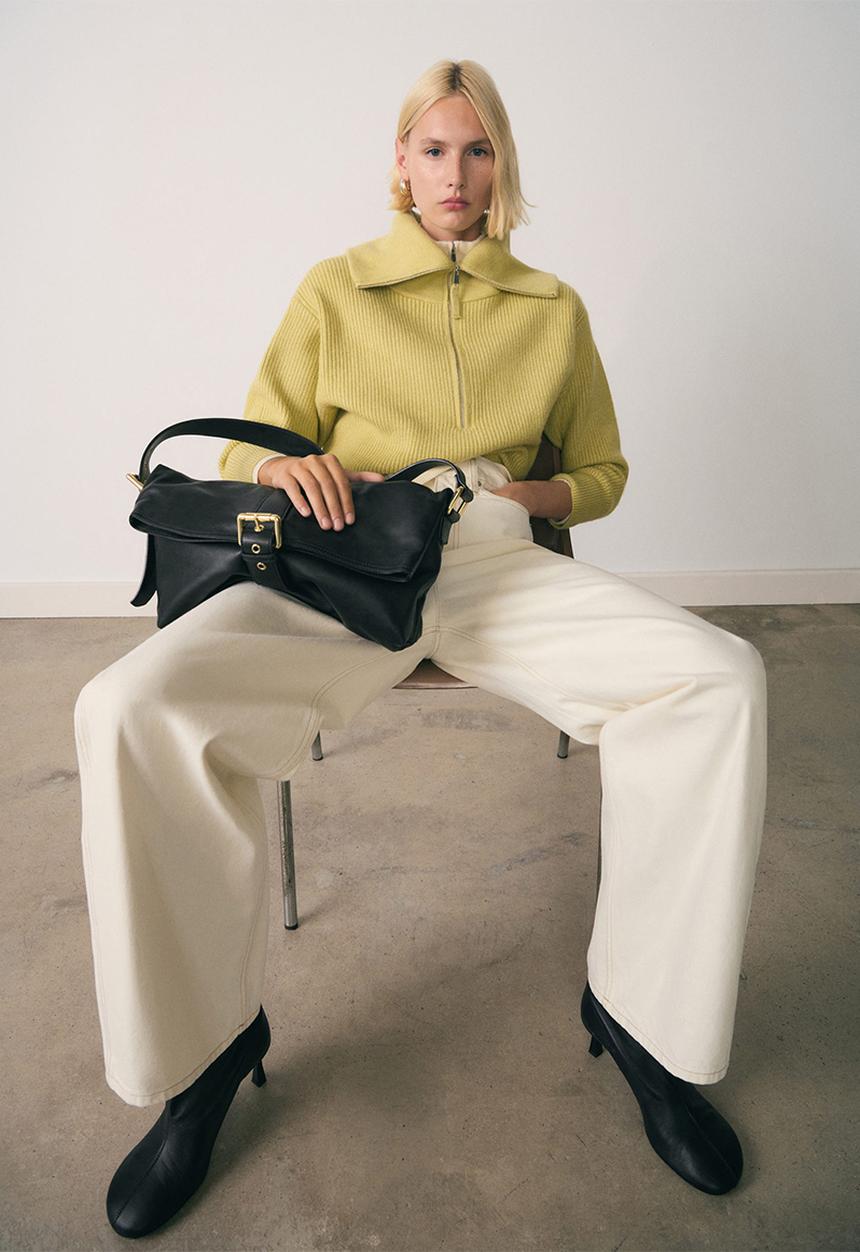 MANGO - Sweater rizoncho - dark green