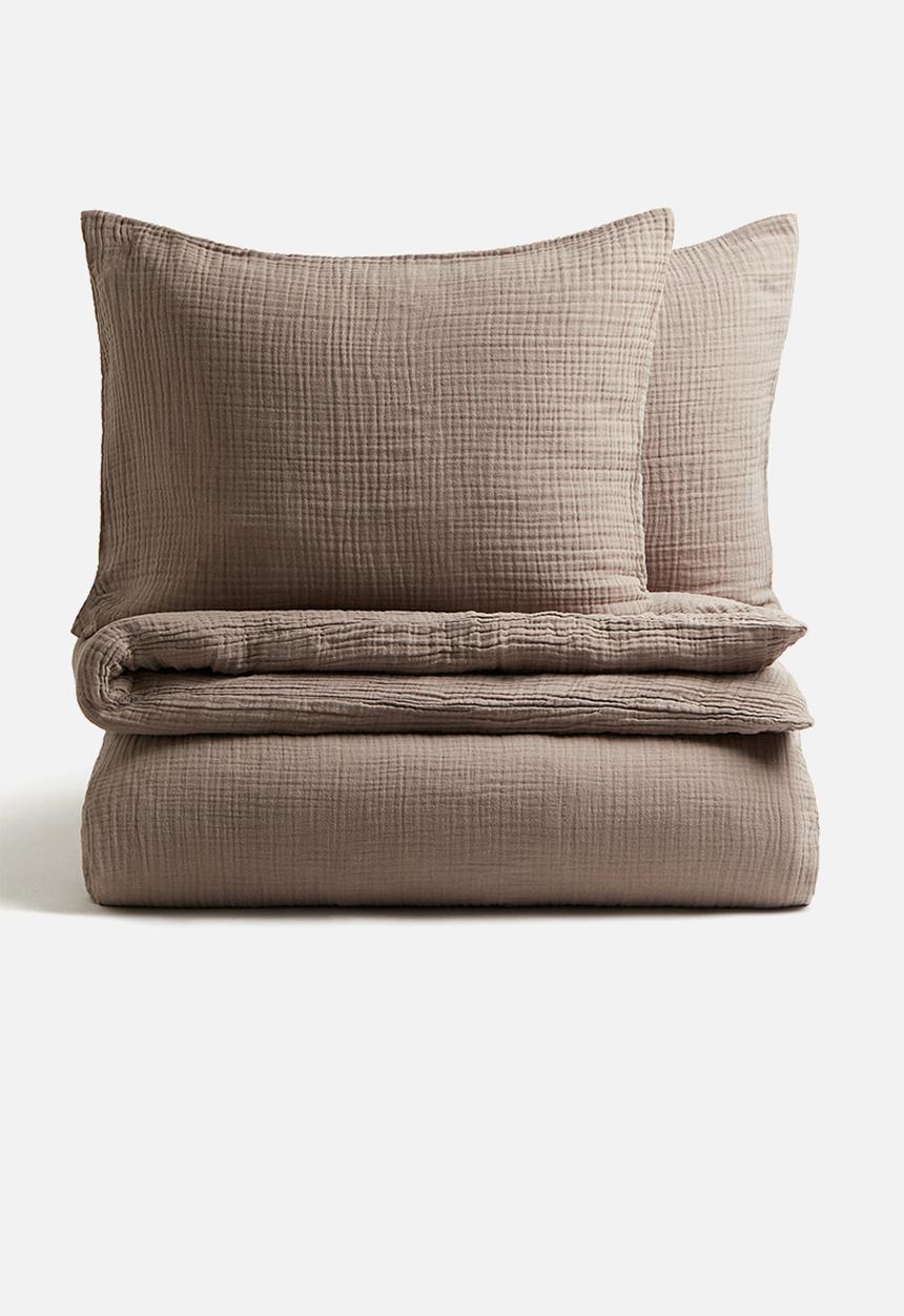 H&M - Muslin double/king duvet cover set - mole
