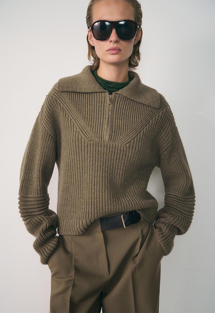 MANGO - Sweater demy - beige/khaki