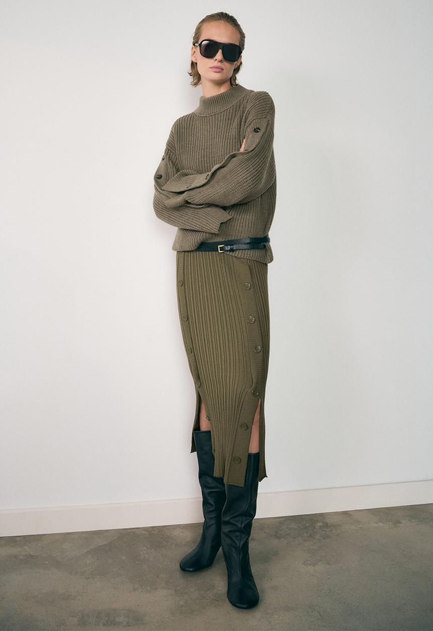 MANGO - Sweater Selma - Khaki