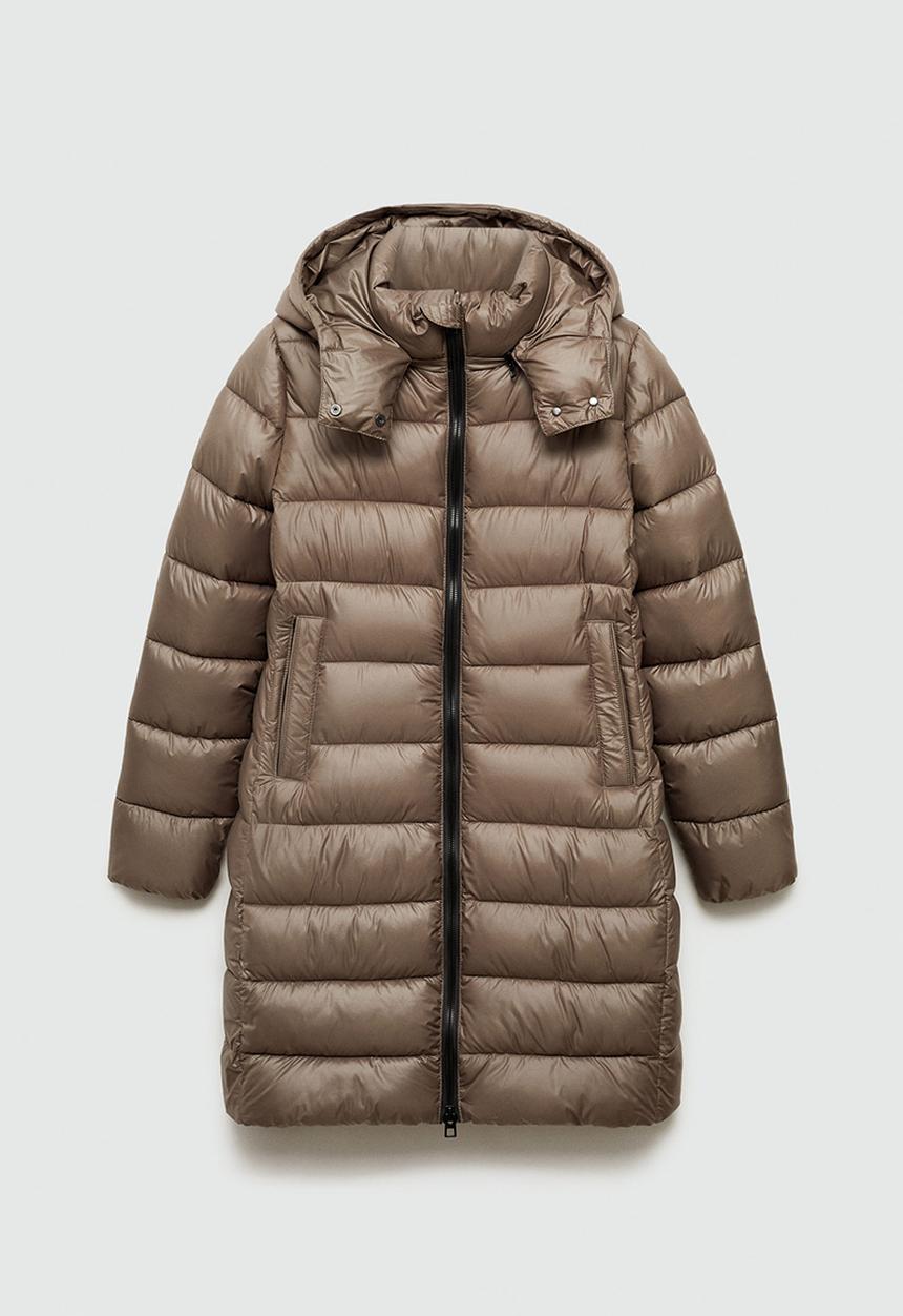 MANGO - Puffer coat bego - medium brown