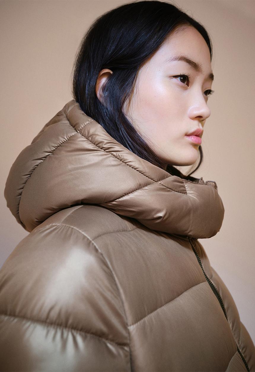 MANGO - Puffer coat bego - medium brown