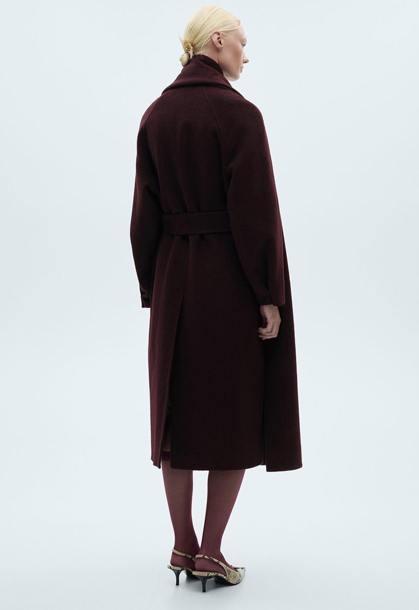 MANGO - Coat moon - dark red
