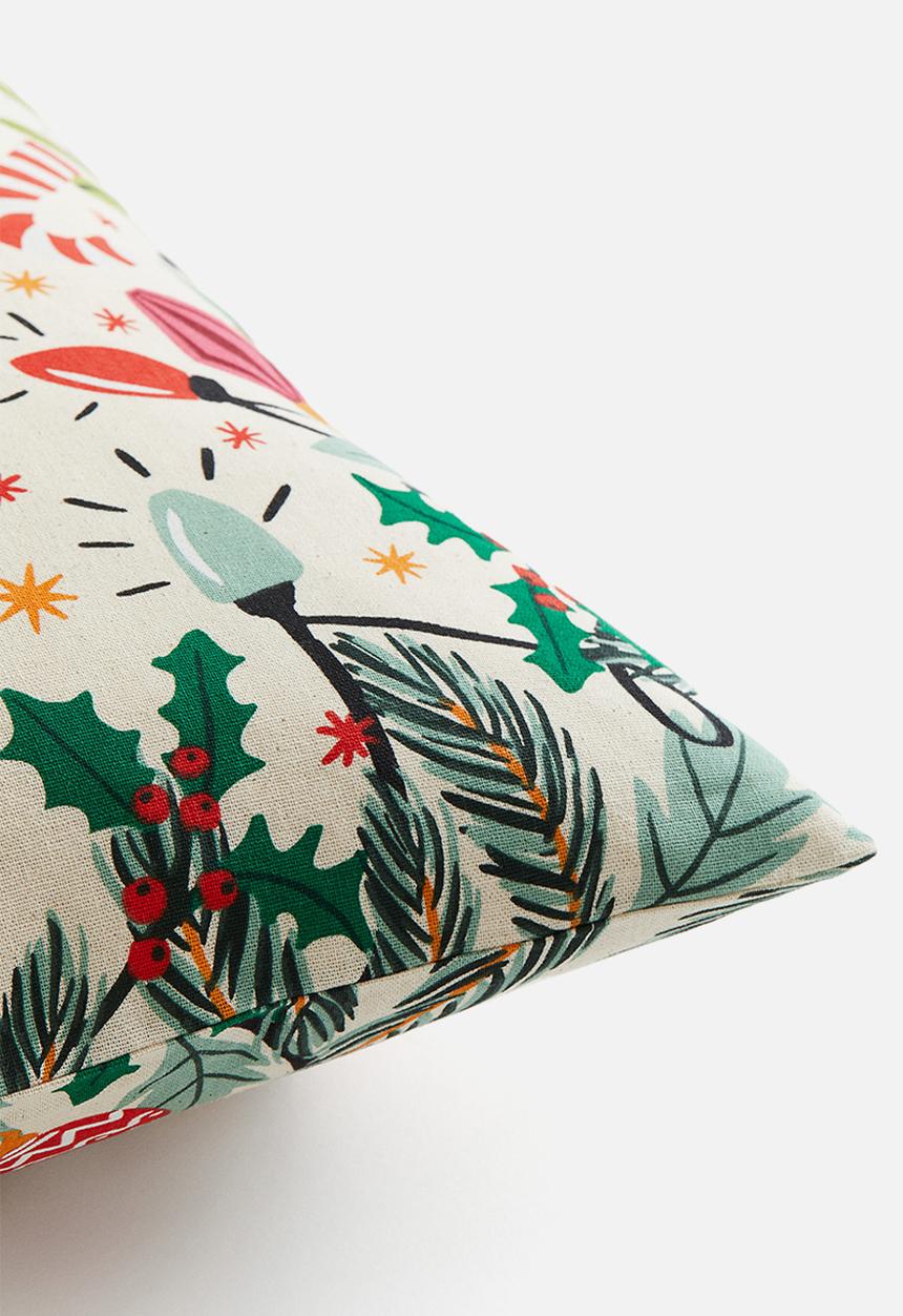H&M - Printed cushion cover - red/christmas