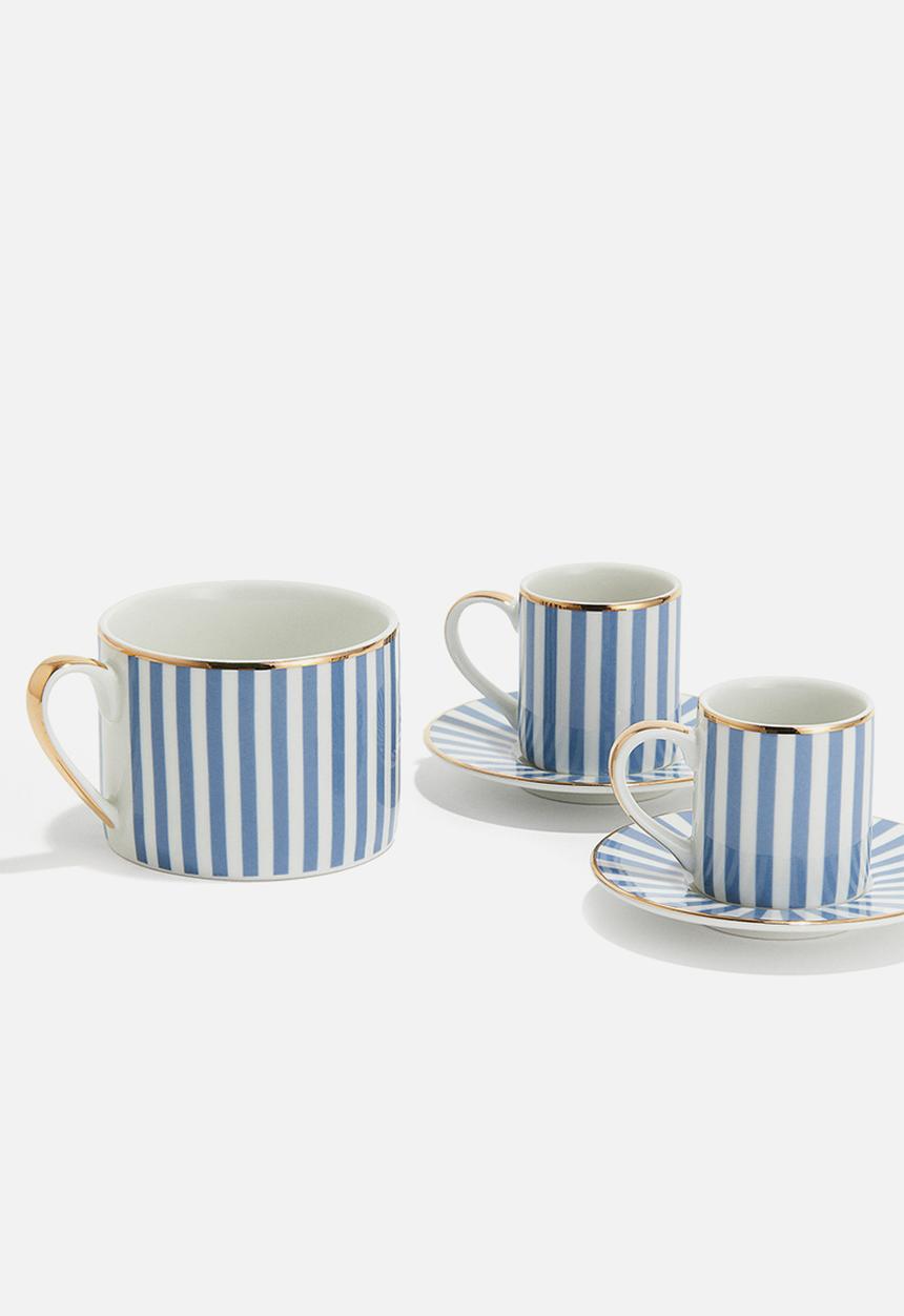 H&M - Porcelain cup - blue/striped