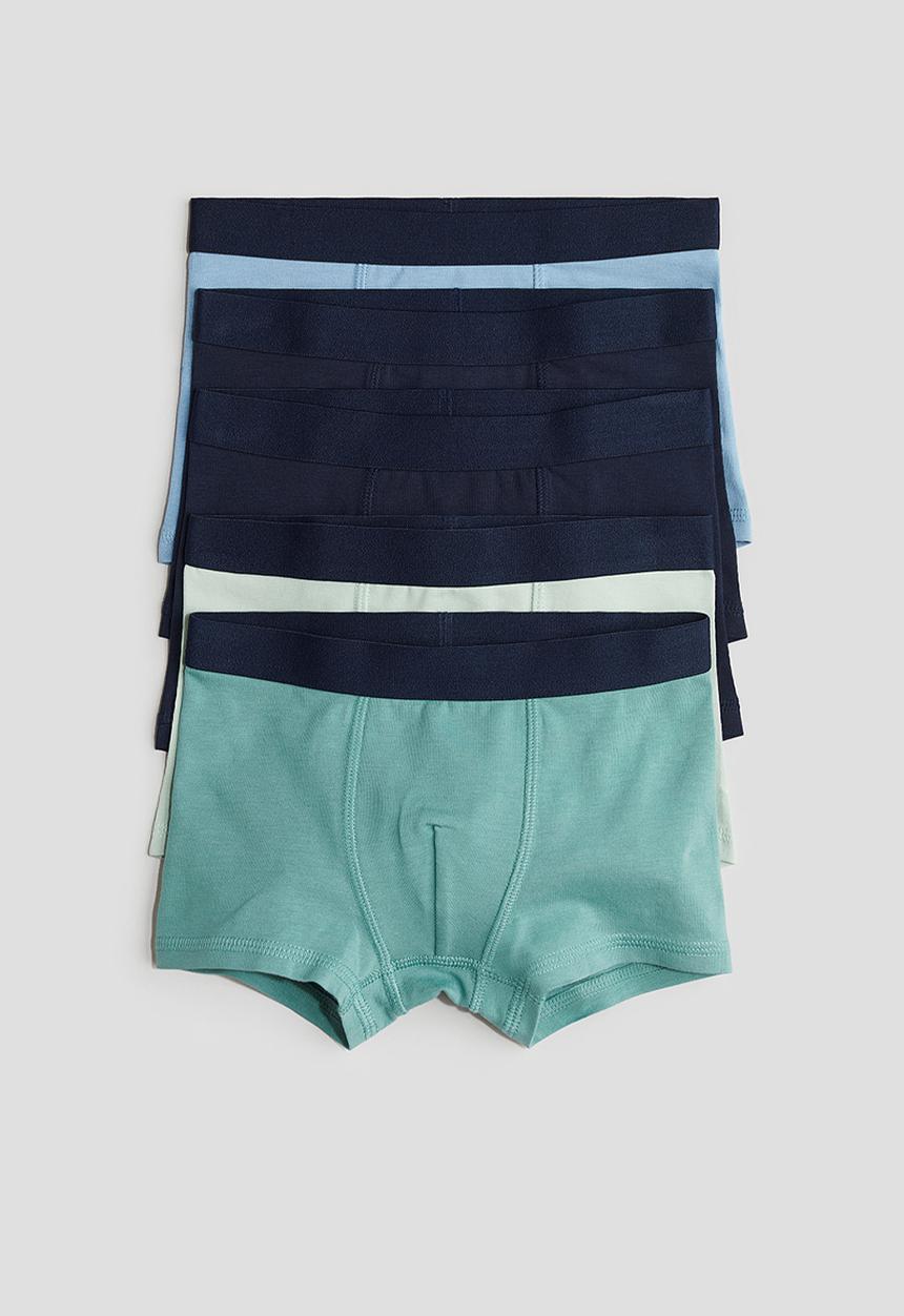 H&M - 5-pack trunks - navy blue/green