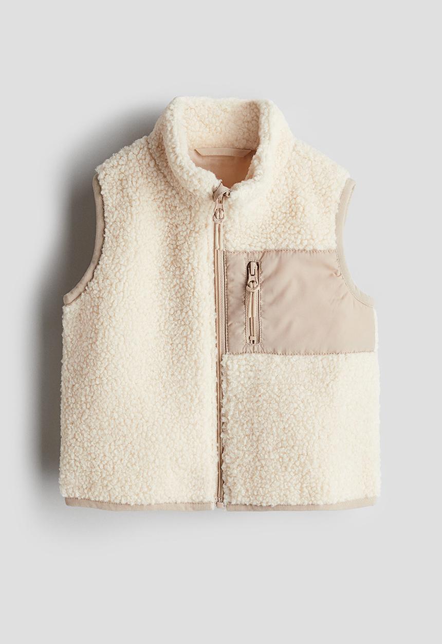 H&M - Teddy gilet - cream