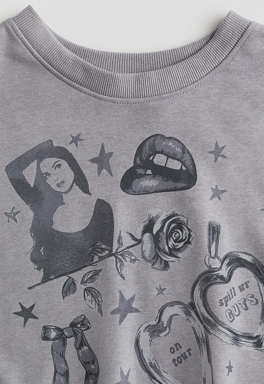 H&M - Printed sweatshirt - grey olivia rodrigo