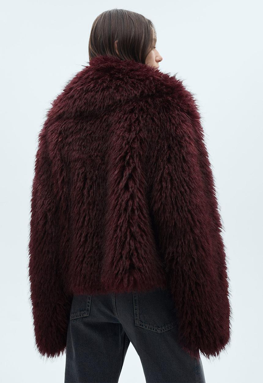MANGO - Jacket coti - dark red