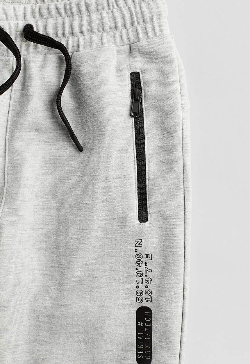 H&M - Heavy jersey joggers - light grey marl
